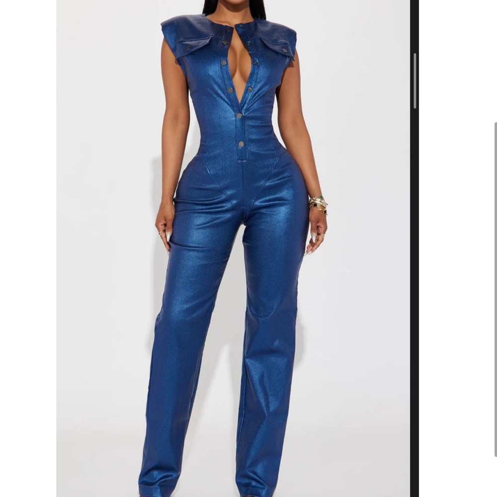 Fashion Nova Metallic Jumpsuit